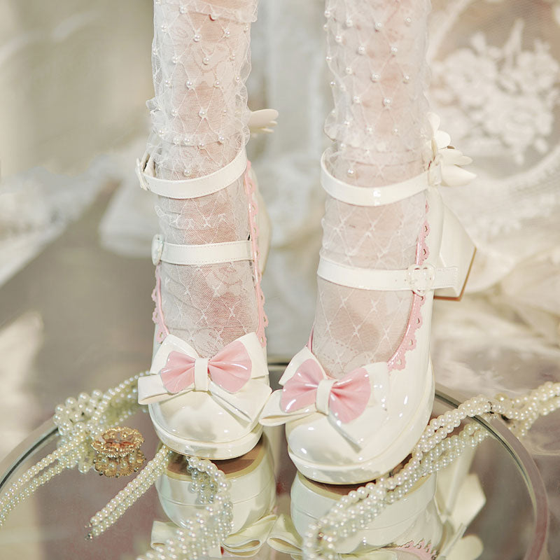 Sweet Butterfly Bow Heels Shoes SE23376