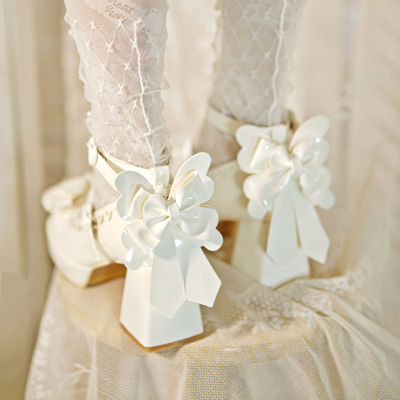 Sweet Butterfly Bow Heels Shoes SE23376