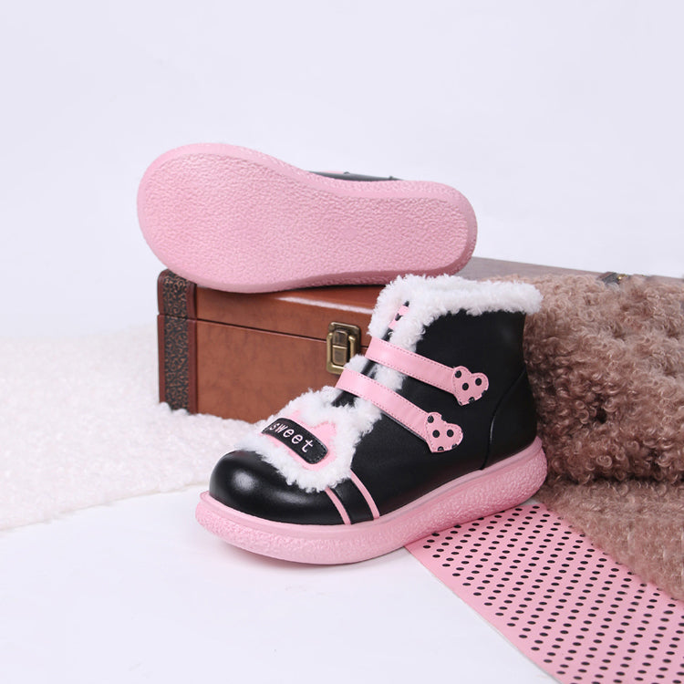 Sweet Plush Bear Ankle Boots SE22952