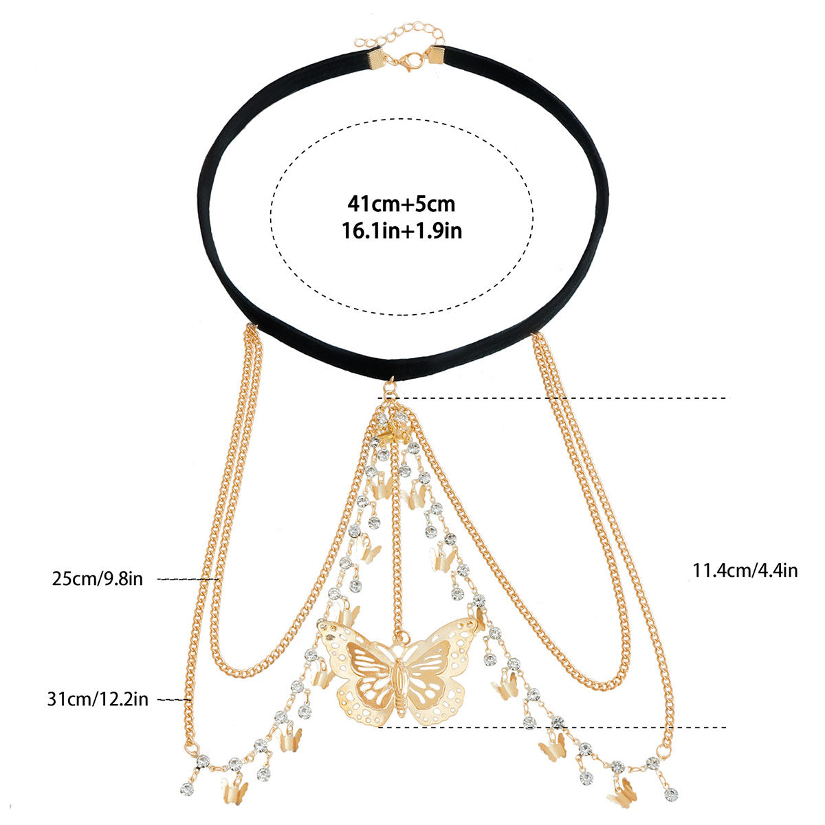 Tassel Butterfly Leg Chain SE23610