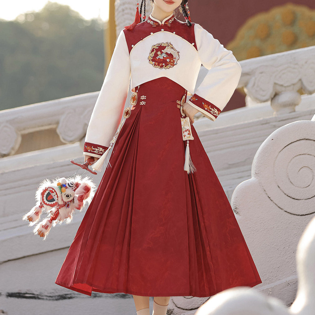 Tassel Flower Dress Hanfu Set SE23003