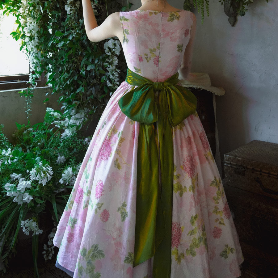 Vintage Flower Bow Dress SE23571