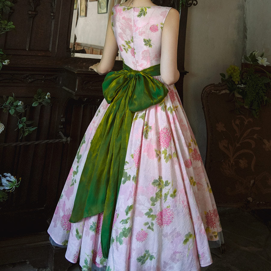 Vintage Flower Bow Dress SE23571