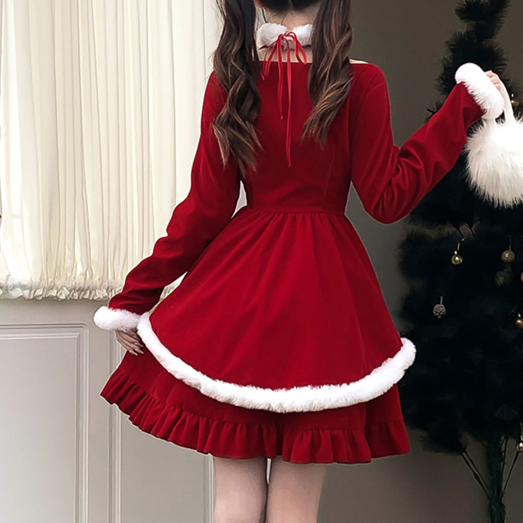 Vintage Velvet Plush Dress SE22978