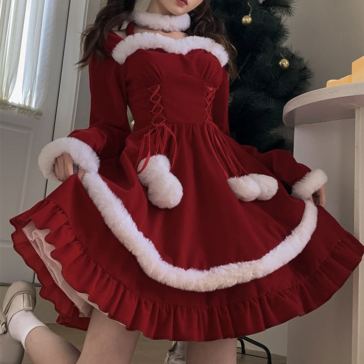 Vintage Velvet Plush Dress SE22978