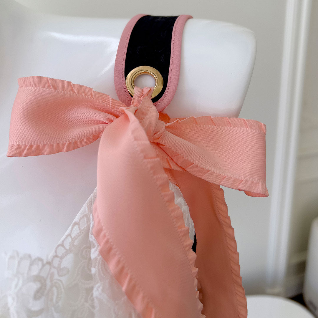 White Lace Flower Tie Dress SE22834