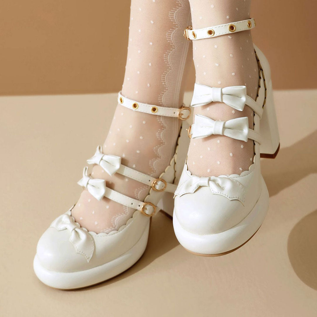 Wings Bow Heels Shoes SE23191