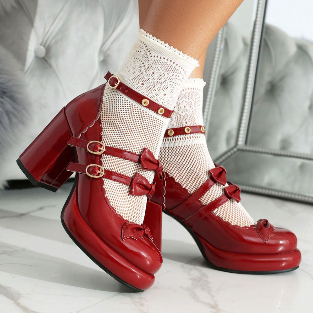 Wings Bow Heels Shoes SE23191