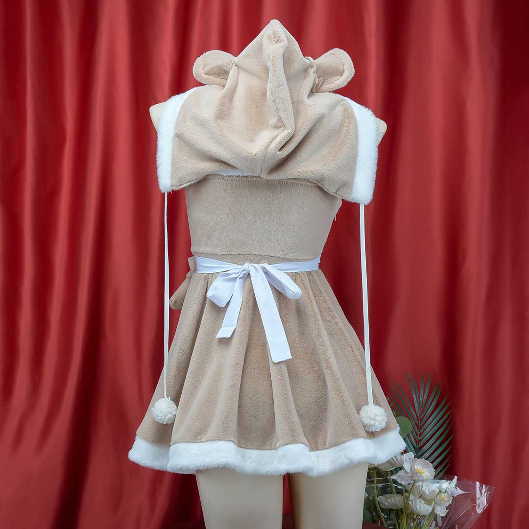 Plush Bow Bear Maid Dress SE23056