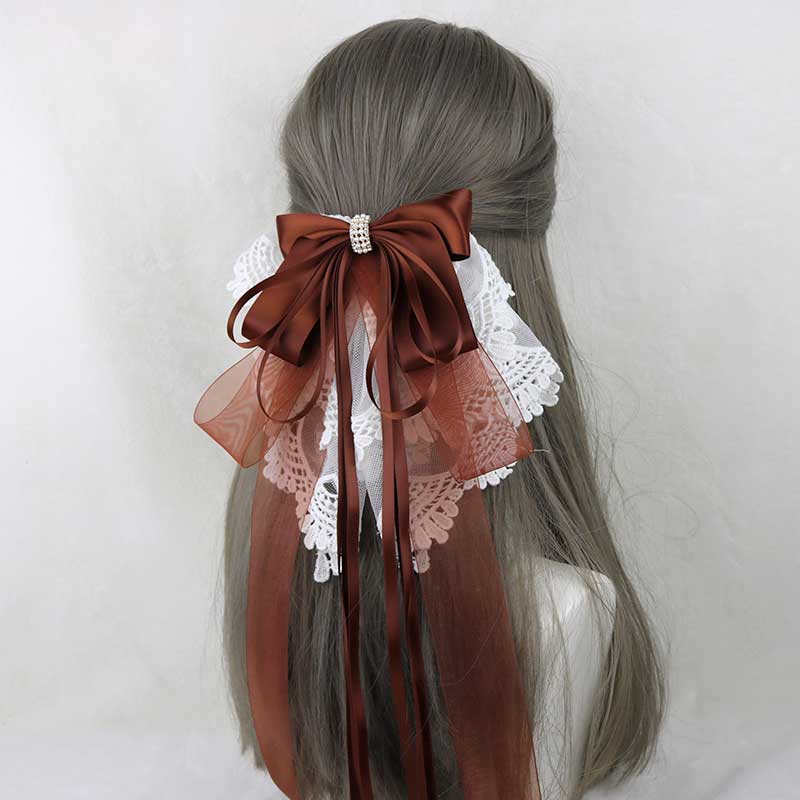 Lace Flower Bow Hair Pin SE23051