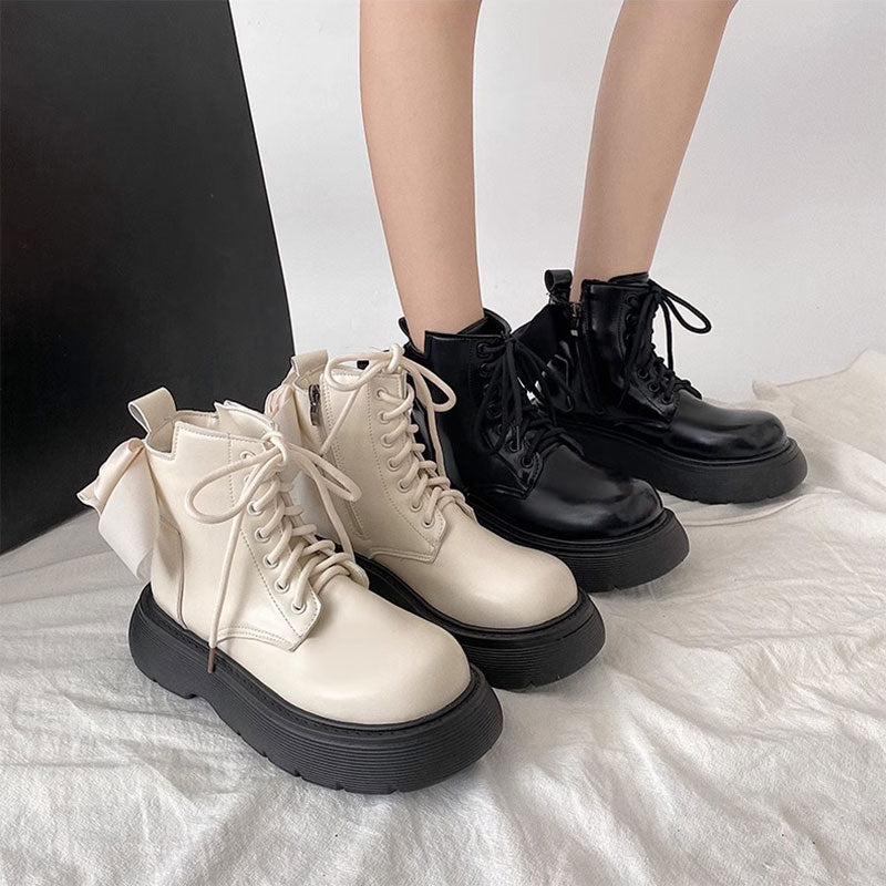 Bow Platform Ankle Boots SE23119