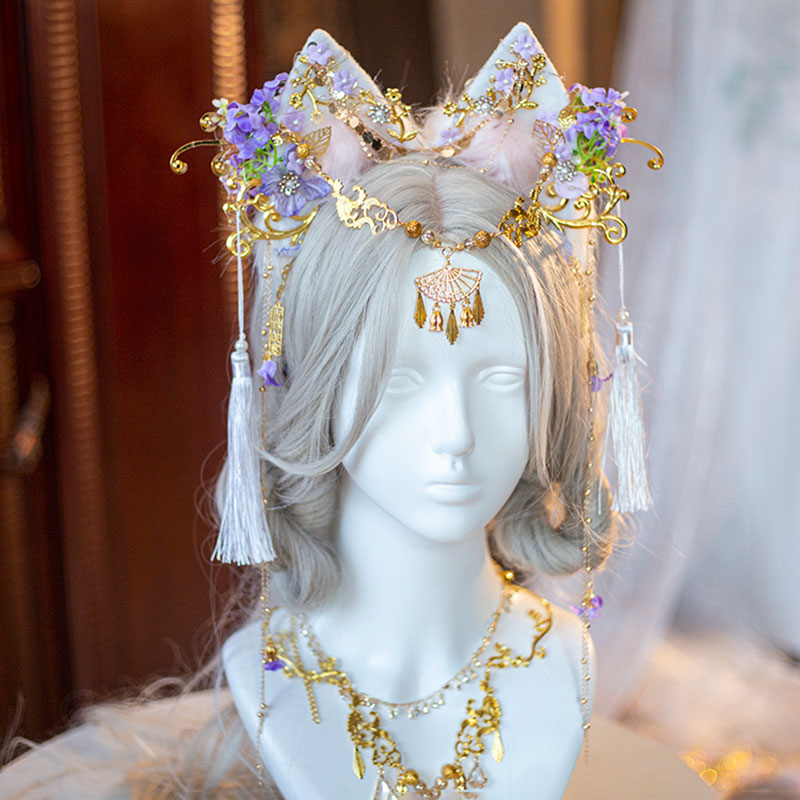 Tassel Flower Cat Ear Hair Accessory SE23331