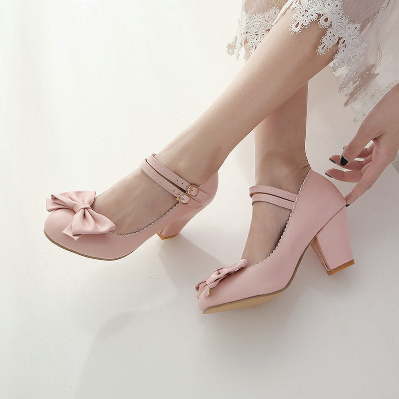 Lolita Bow Heel Shoes SE23025