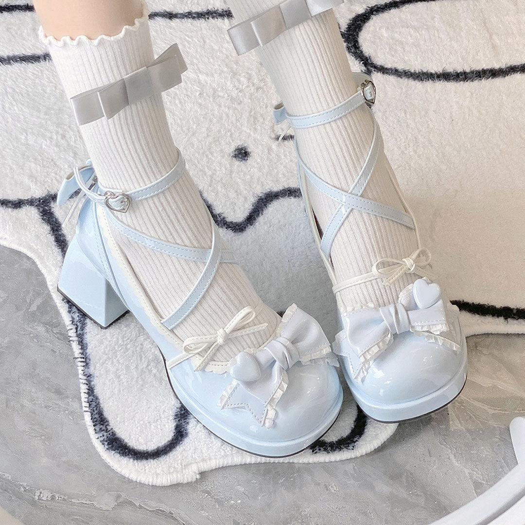 Sweet Bow Heels Shoes SE23075