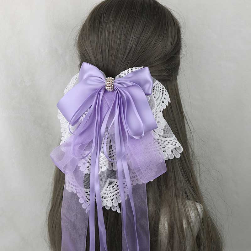 Lace Flower Bow Hair Pin SE23051