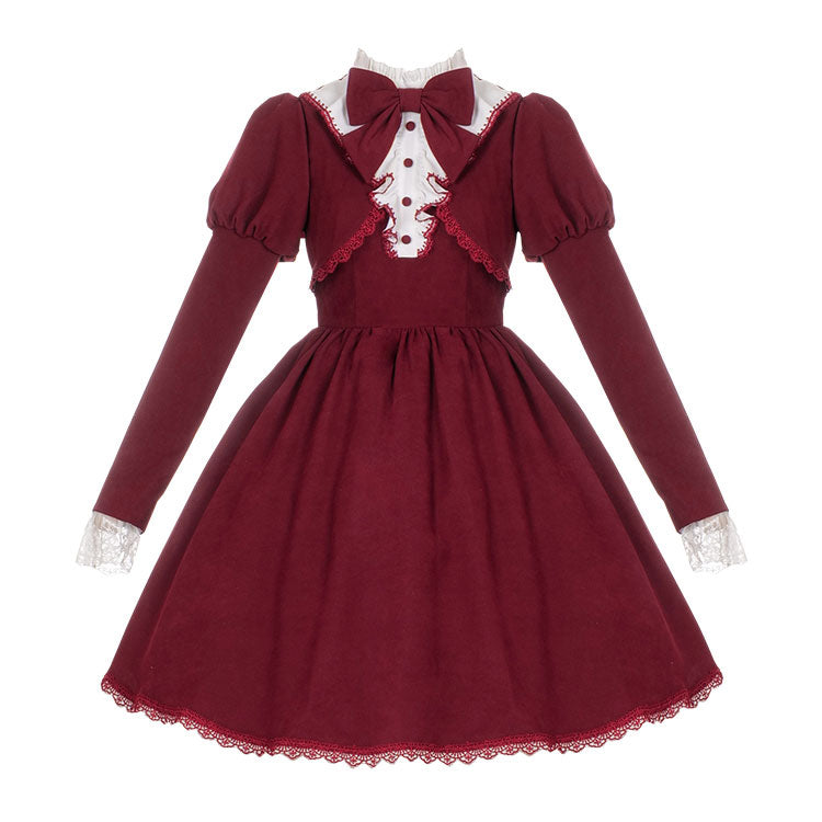 Bow Red Flower Dress SE23144