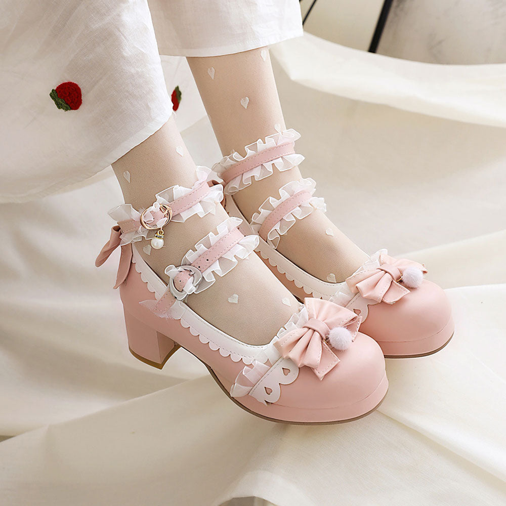 Lace Bow Princess Shoes SE23029