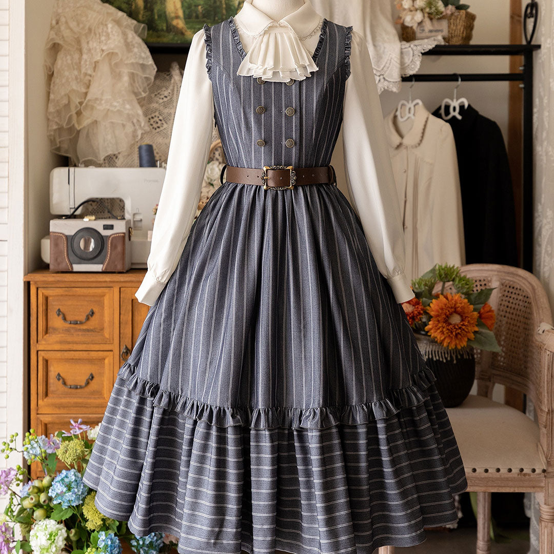 Elegant Dress With Bow Blouse SE23230