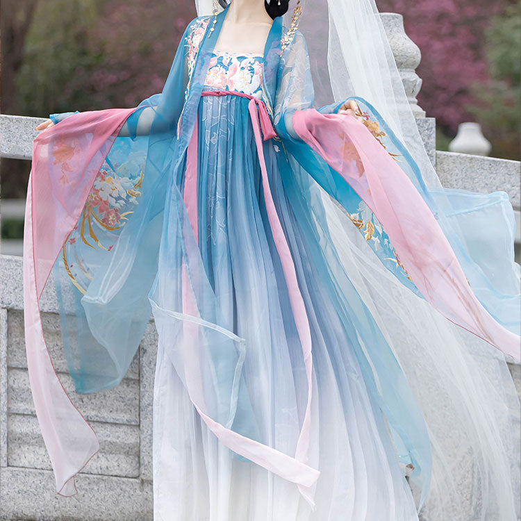 Flower Embroidered Hanfu Dress Set SE23071