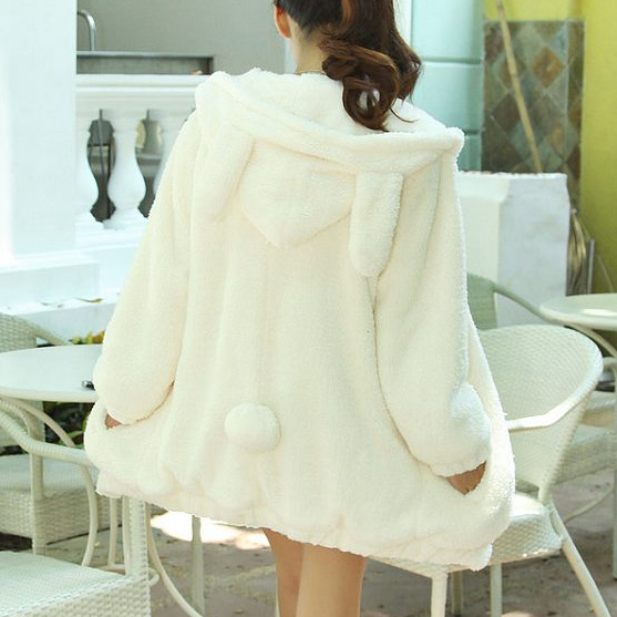 Kawaii Cartoon Bear Ear Hooded Coat SE1673