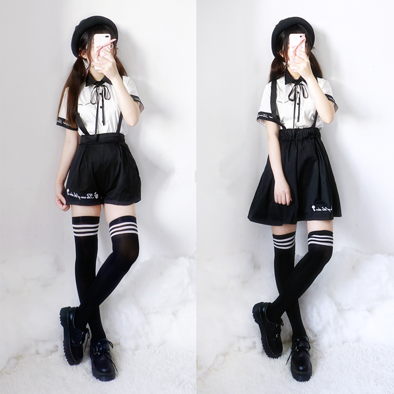 Embroidered Shirt + Short/Skirt Outfit SE10307