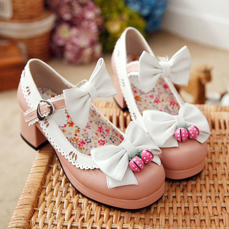 Japanese kawaii lolita bowknot shoes