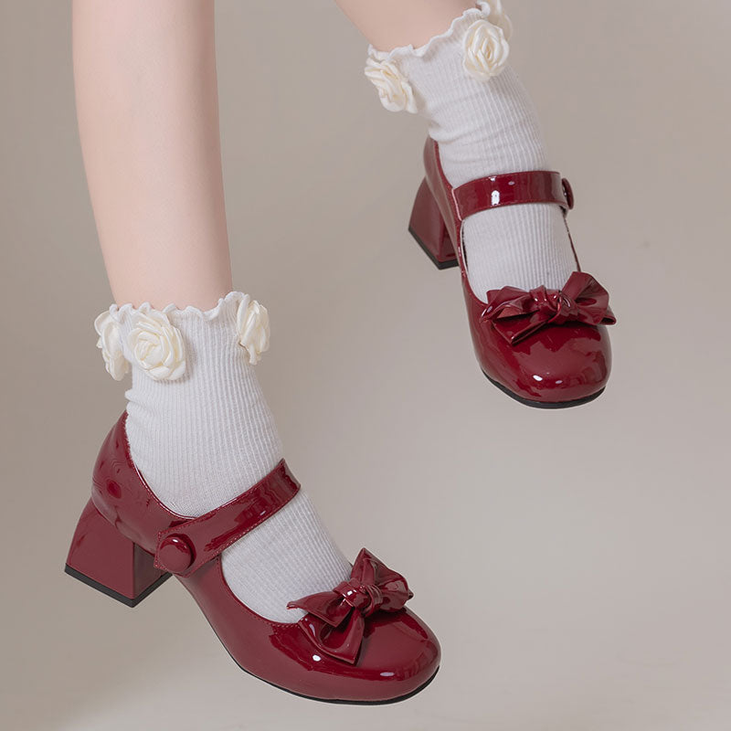 Kawaii Lolita Bow Shoes SE22462