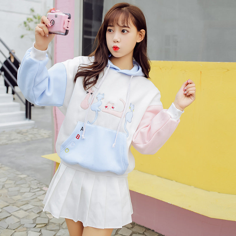 Cute Student Cat Hoodie SE20030