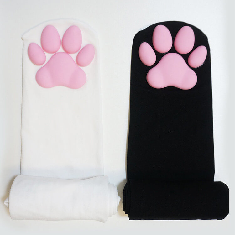 Cat Stockings, Paw Stockings,Pad Socks, Thigh High Stockings,3D Stockings