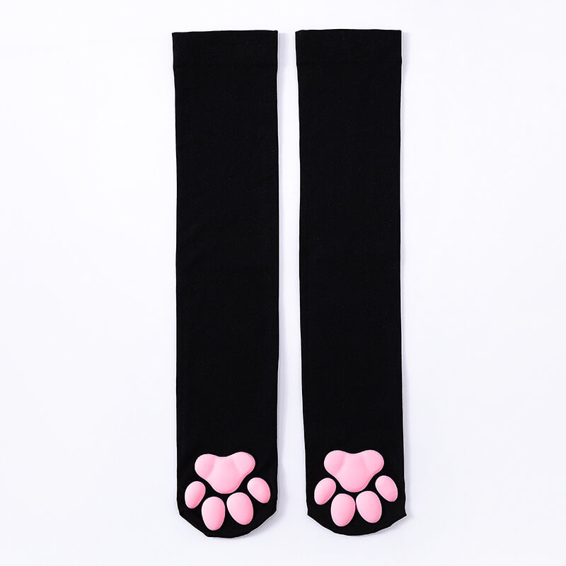 Cat Stockings, Paw Stockings,Pad Socks, Thigh High Stockings,3D Stockings