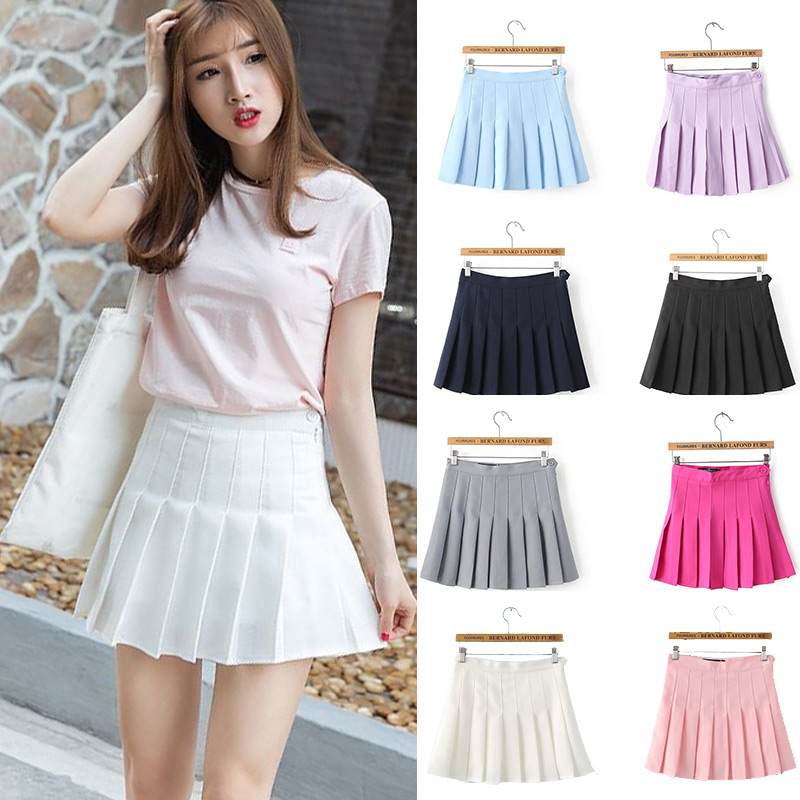 Candy Color Tennis Pleated Skirt SE9185