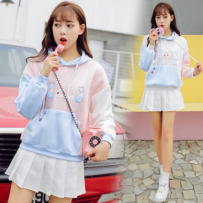Cute Student Cat Hoodie SE20030