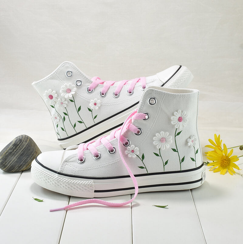 håndflade Literacy Agent Flower Hand-painted Shoes SE21507 – SANRENSE
