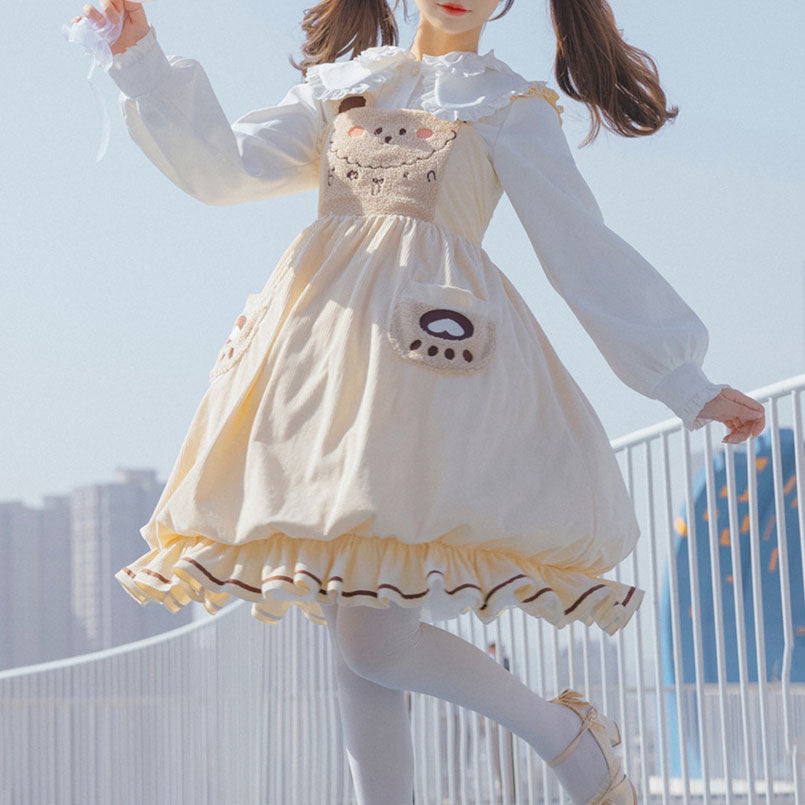 Bear Corduroy Overall Dress SE22607