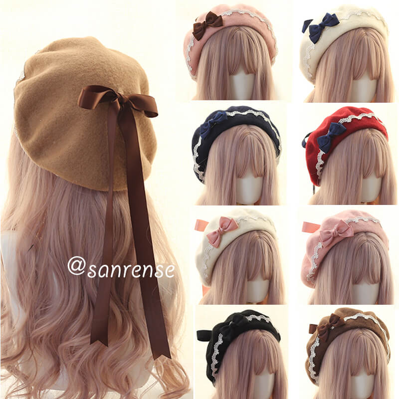 Kawaii Bow Berets Cap SE20933