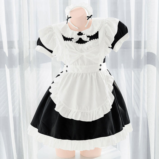 Black White Maid Bow Dress SE22246