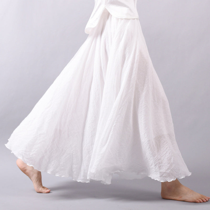 Band Cotton Linen Skirt SE20282