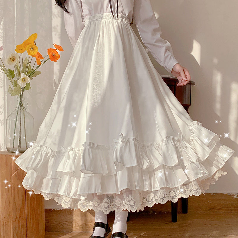 Black Bow Flower Skirt Set SE23221
