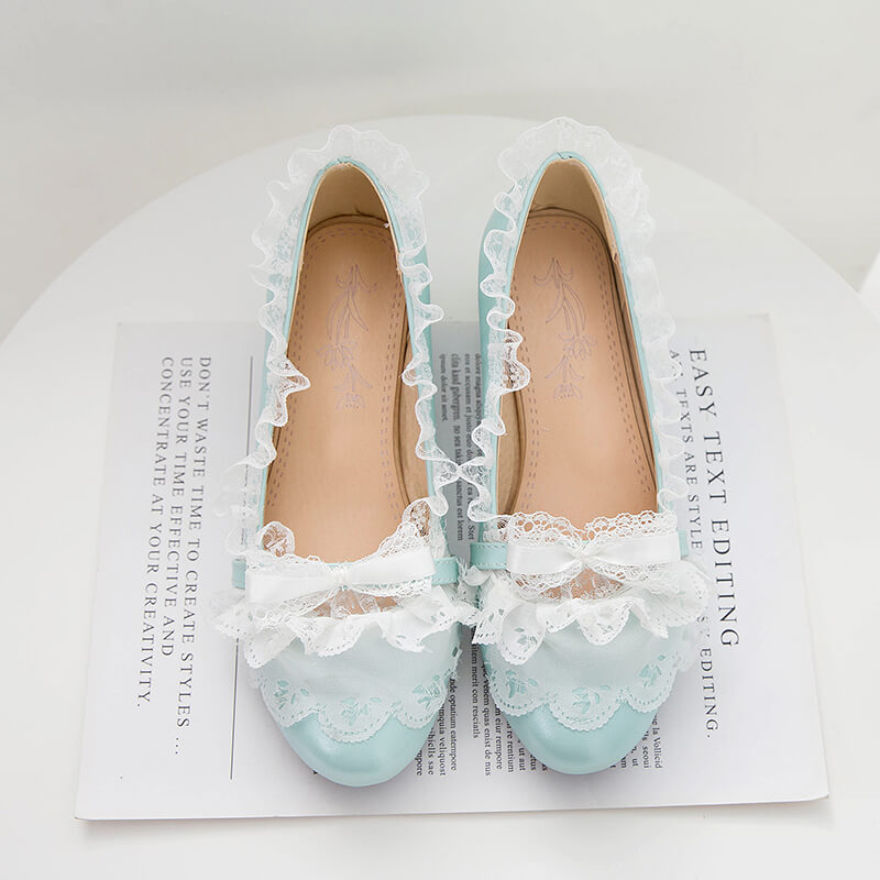 Bow Lace Lolita Shoes SE21163