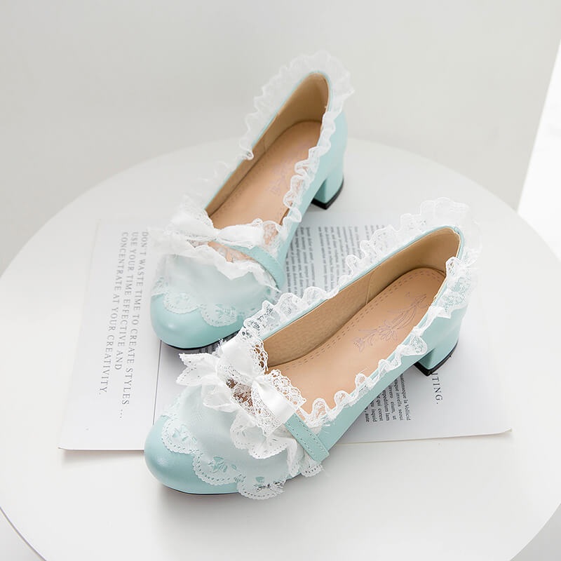 Bow Lace Lolita Shoes SE21163