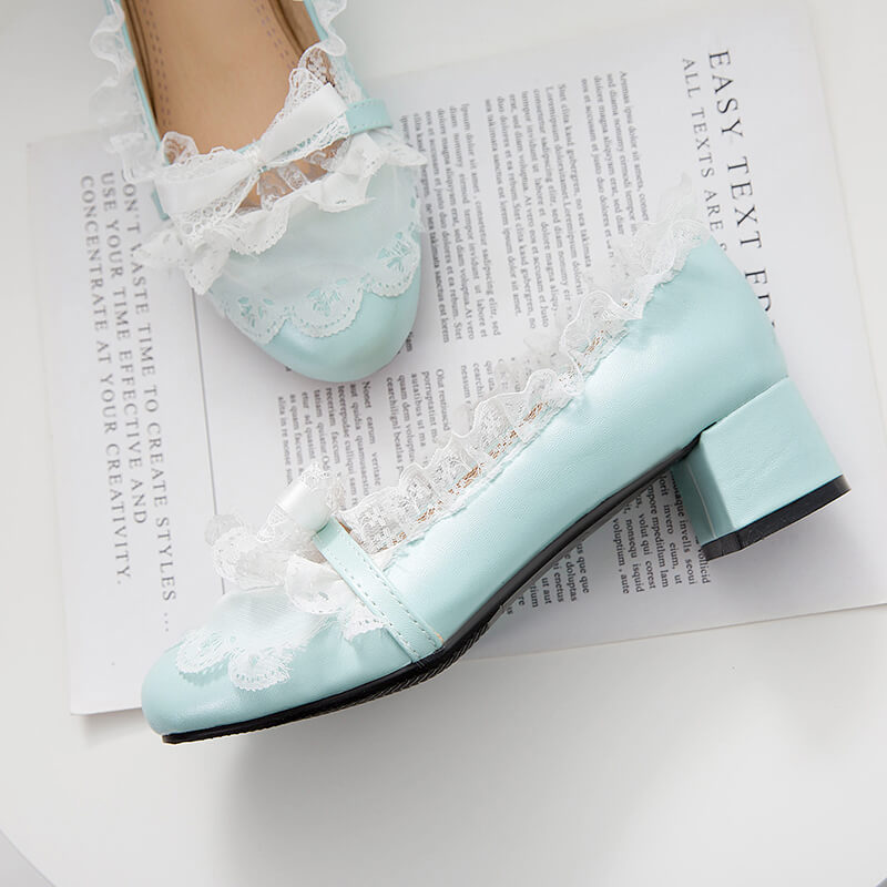 Bow Lace Lolita Shoes SE21163