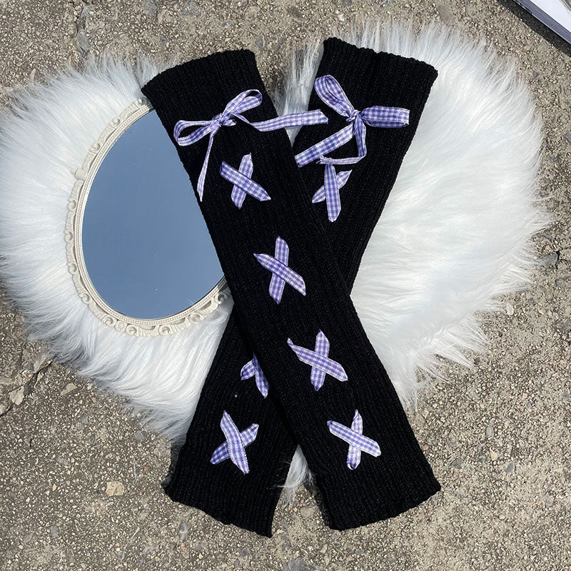 Bow Leg Warmers Knit Warm Socks SE22495