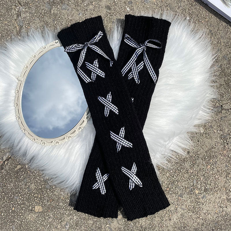 Bow Leg Warmers Knit Warm Socks SE22495