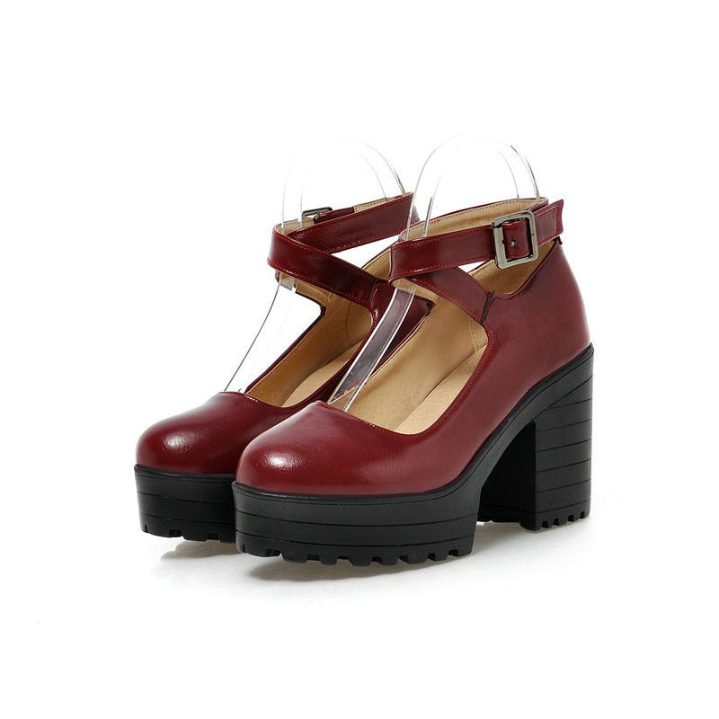 Buckle Platform Shoes SE22056