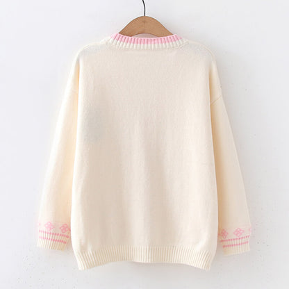 Bunny Cardigan Sweater Shirt Set SE21869