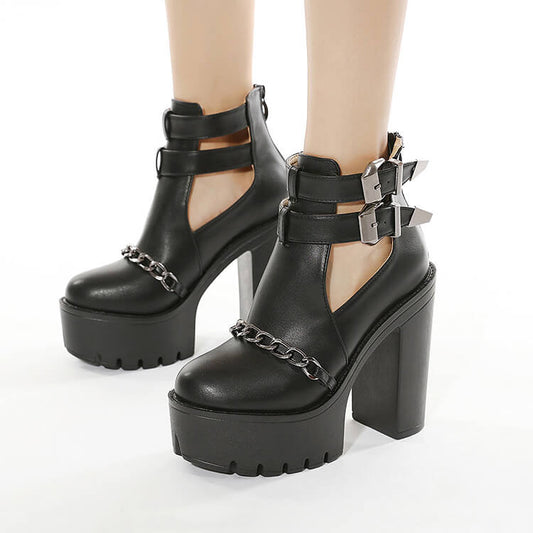 Chain Buckle Shoes SE21594