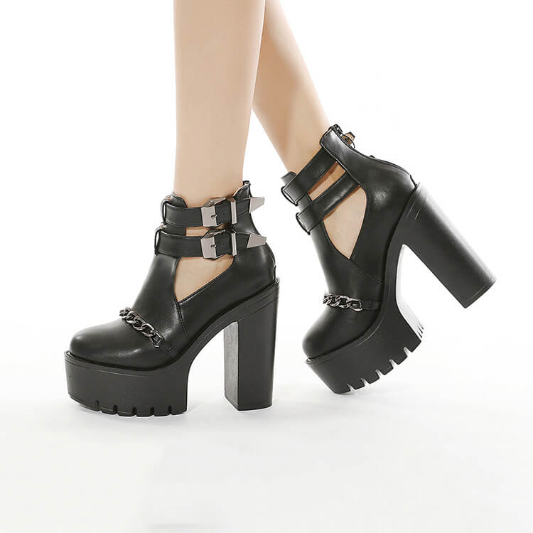 Chain Buckle Shoes SE21594