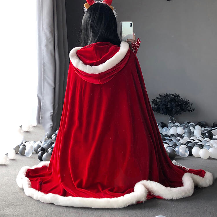 Christmas Shawl Cloak Bunny Dress SE21254