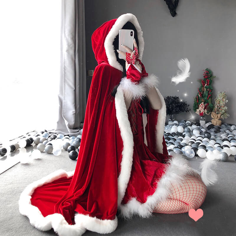 Christmas Shawl Cloak Bunny Dress SE21254