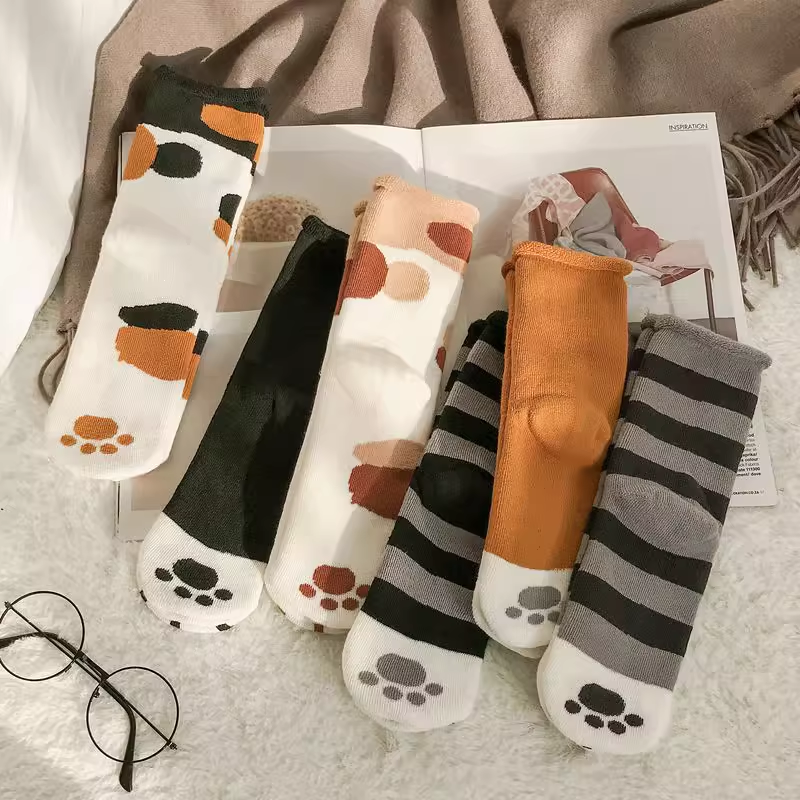 Cute Cat Paw Cotton Socks SE22664